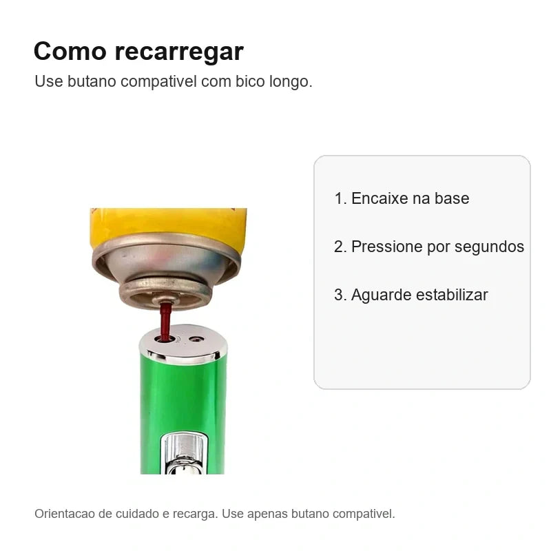 Como recarregar a Caneta Puff Select: encaixe na base, pressione por segundos e aguarde estabilizar